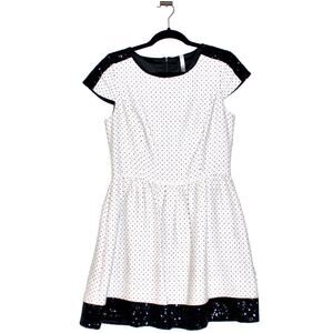Kensie Dotted Mini Dress w Sequins Size Medium